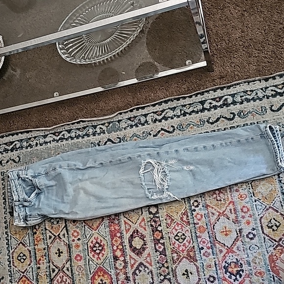 Girls distressed denim jeans size 13/14 - Picture 5 of 5